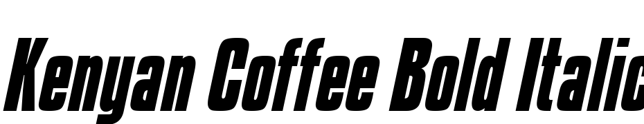Kenyan Coffee Bold Italic Yazı tipi ücretsiz indir
